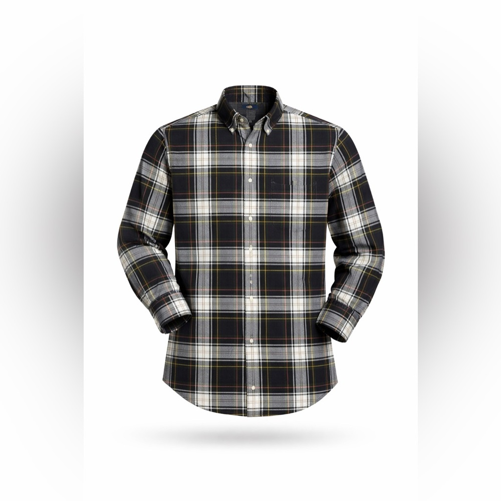 Ralph Lauren Mens Lightweight Plaid Button Down Pocket Shirt Size L Multi​​
